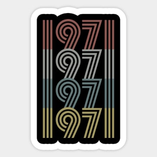 1971 Birth Year Retro Style Sticker